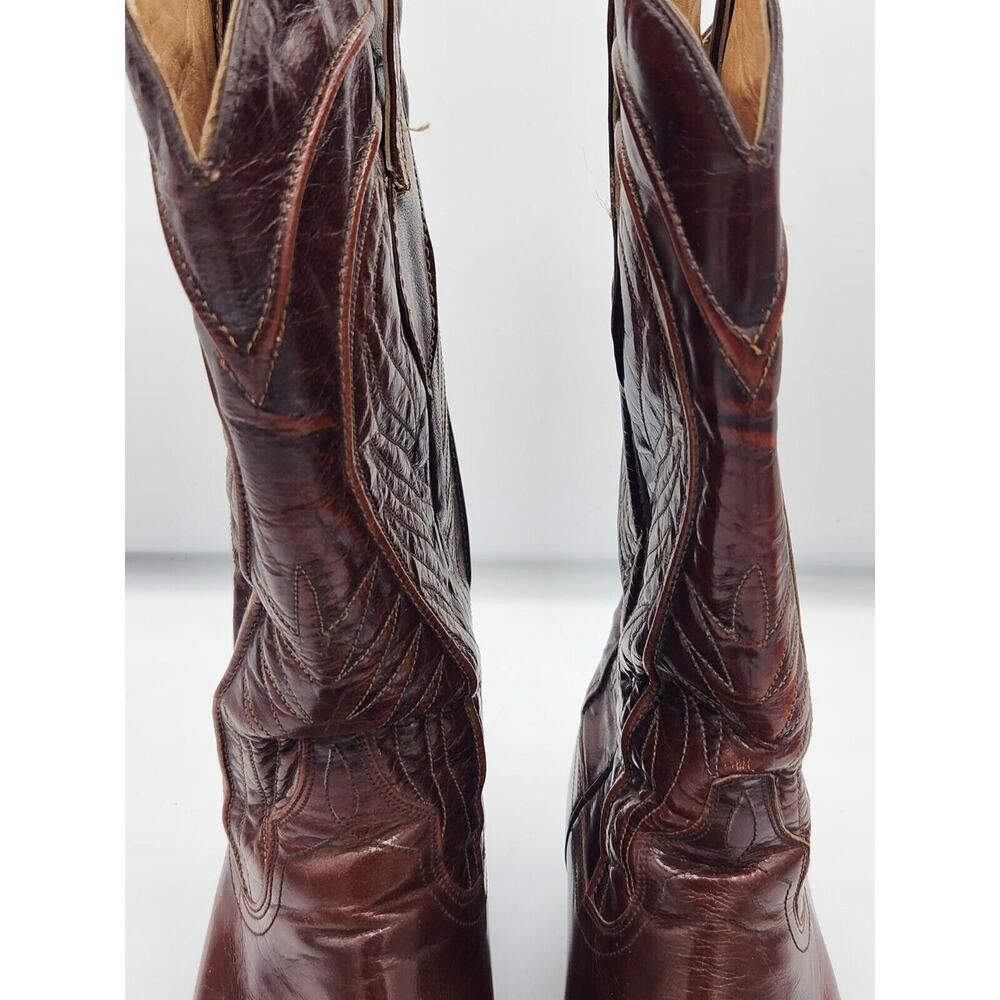 Vintage Dan Post Brown Cowboy Western Boots 6683 Mens Sz 9 D - Picture 13 of 15